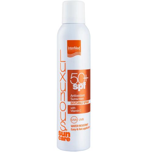 Luxurious Suncare Antioxidant Sunscreen Invisible Spray Face & Body Spf50+ Διάφανο Αντηλιακό Spray Προσώπου, Σώματος Πολύ Υψηλής Προστασίας 200ml
